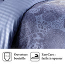 Arles - Housse De Couette + Taie(s) D'Oreiller Satin De Coton Arles Bleu
