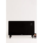 Warm Crystal 2500W - Convecteur Électrique En Verre Wifi Avec Roulettes - Noir