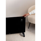 Warm Crystal 2500W - Convecteur Électrique En Verre Wifi Avec Roulettes - Noir