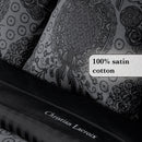 Arles - Housse De Couette + Taie(s) D'Oreiller Satin De Coton Arles Gris Foncé