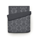 Arles - Housse De Couette + Taie(s) D'Oreiller Satin De Coton Arles Gris Foncé