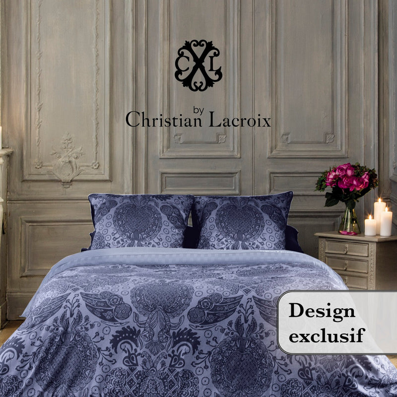 Arles - Housse De Couette + Taie(s) D'Oreiller Satin De Coton Arles Bleu