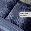 Arles - Housse De Couette + Taie(s) D'Oreiller Satin De Coton Arles Bleu