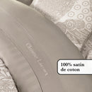 Arles - Drap Plat Satin De Coton Uni Taupe