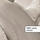 Arles - Drap Plat Satin De Coton Uni Taupe