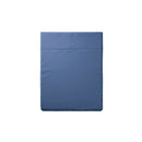 Arles - Drap Plat Satin De Coton Uni Bleu Foncé
