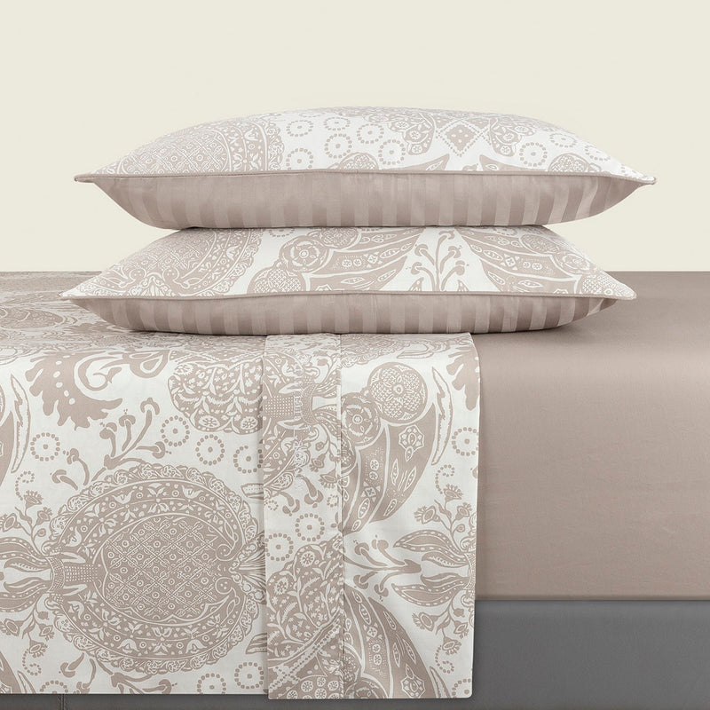 Arles - Drap-Housse Satin De Coton Uni Taupe
