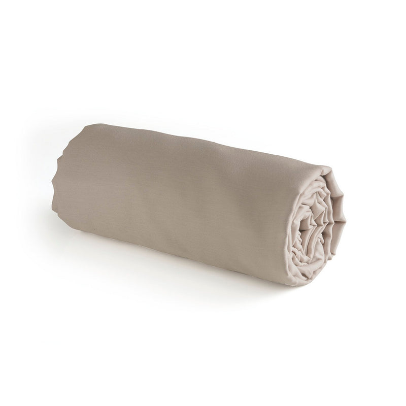 Arles - Drap-Housse Satin De Coton Uni Taupe
