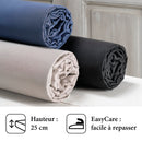 Arles - Zanzibar - Drap-Housse Satin De Coton Uni Bleu Foncé