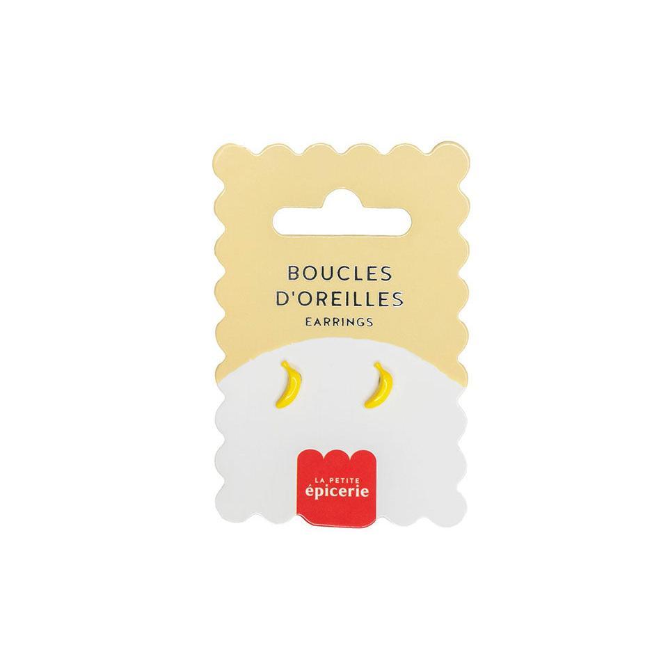 Boucles D'Oreilles En Porcelaine Banane - La Petite Epicerie