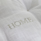 Charme - Coussin De Sol Chambray Capucine - Blanc