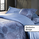 Arles - Housse De Couette + Taie(s) D'Oreiller Satin De Coton Arles Bleu