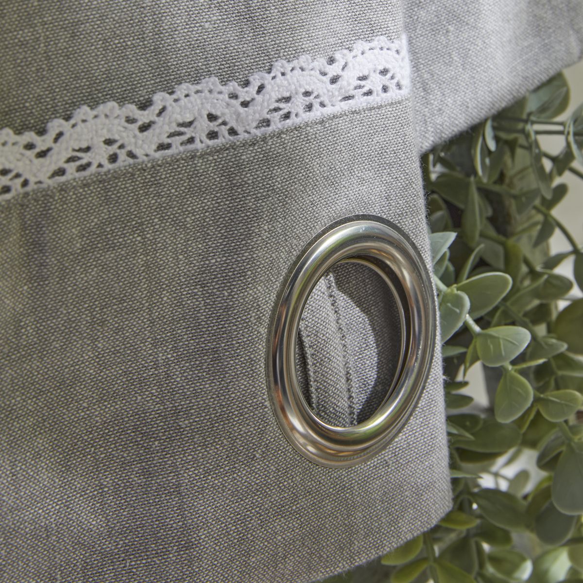 Charme - Rideaux Chambray Capucine - Gris