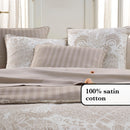 Arles - Set De 2 Taies D'Oreiller Satin De Coton Arles Taupe