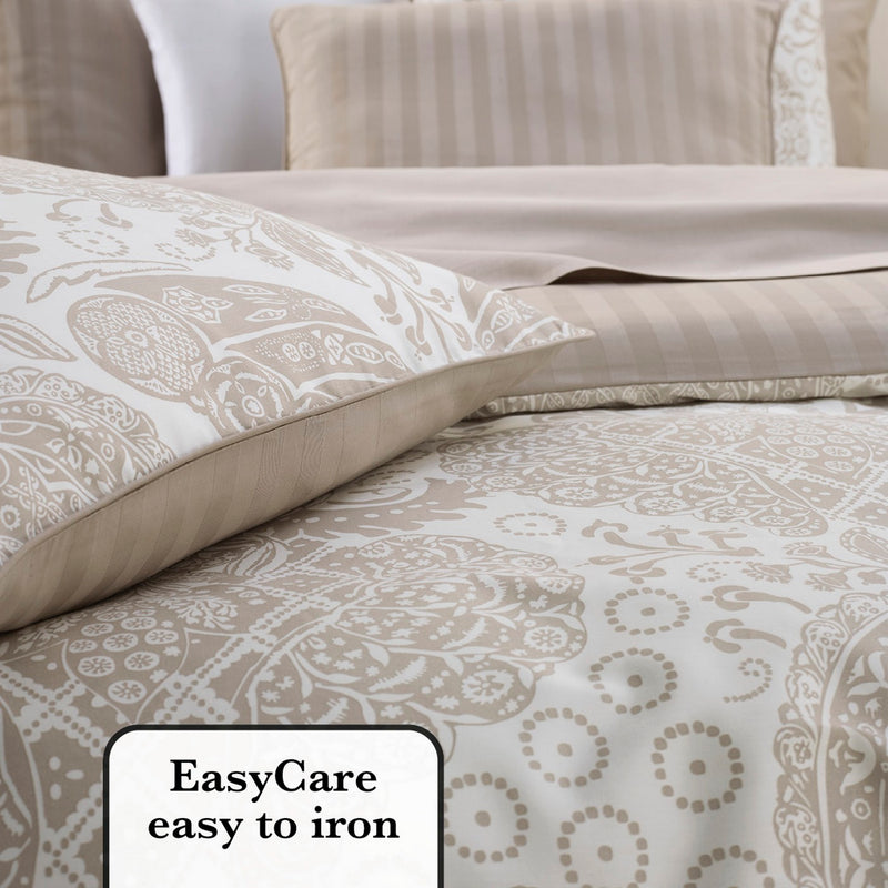 Arles - Set De 2 Taies D'Oreiller Satin De Coton Arles Taupe