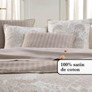 Arles - Set De 2 Taies D'Oreiller Satin De Coton Arles Taupe