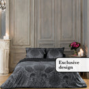 Arles - Housse De Couette + Taie(s) D'Oreiller Satin De Coton Arles Gris Foncé