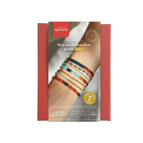 Kit Diy Bijouterie - Mon Set De Bracelets Perlés - Doré