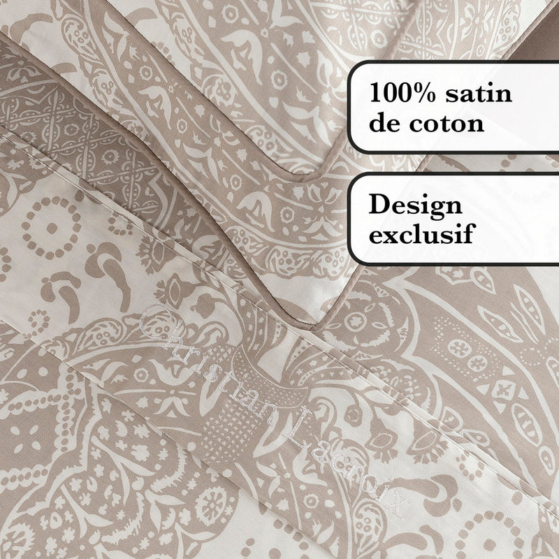 Arles - Ensemble De Draps Satin De Coton Arles Taupe