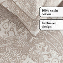 Arles - Ensemble De Draps Satin De Coton Arles Taupe