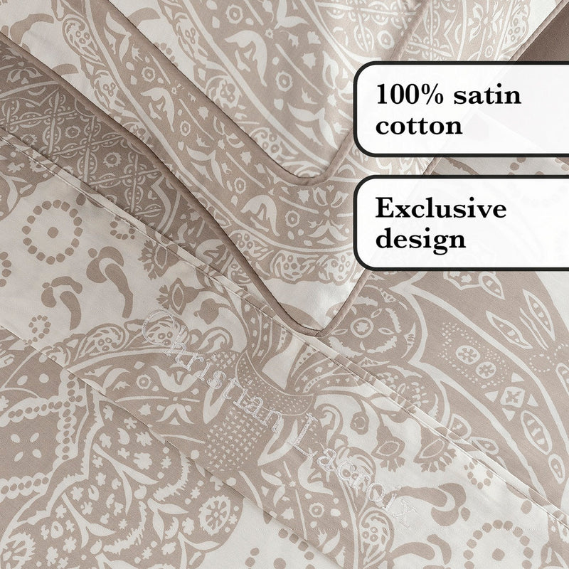 Arles - Ensemble De Draps Satin De Coton Arles Taupe