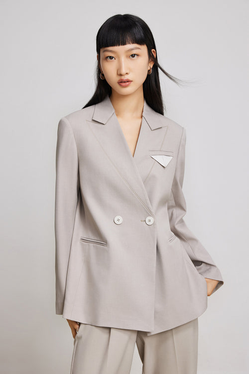 Lily - Blazer - Gris Kaki