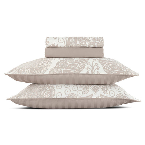 Arles - Ensemble De Draps Satin De Coton Arles Taupe