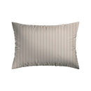 Jacquard - Set De 2 Taies D'Oreiller Satin De Coton Rayure Tissé Jacquard Taupe