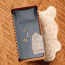 Jacquard - Housse De Couette + Taie(s) D'Oreiller Bébé Satin De Coton Rayure Tissé Jacquard Gris Foncé