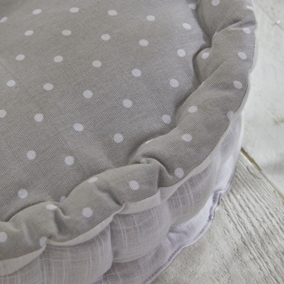 Charme - Cojín de Suelo Redondo Constance - Gris