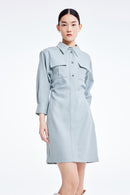 Lily - Robe - Gris Clair Bleu