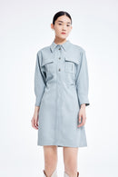 Lily - Robe - Gris Clair Bleu