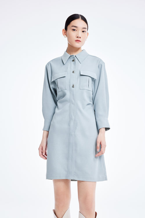 Lily - Robe - Gris Clair Bleu