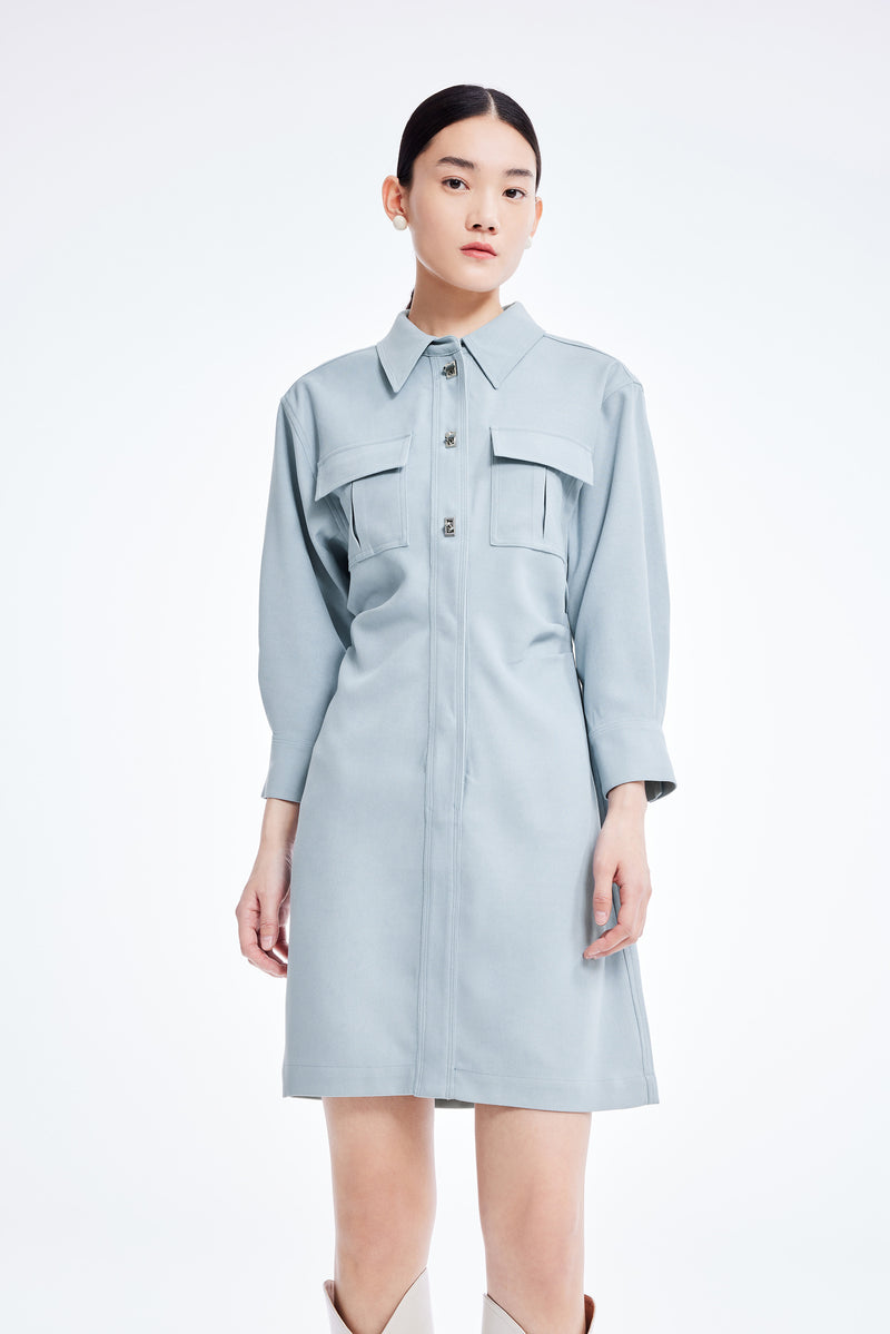 Lily - Robe - Gris Clair Bleu