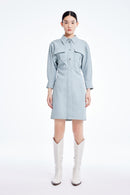 Lily - Robe - Gris Clair Bleu