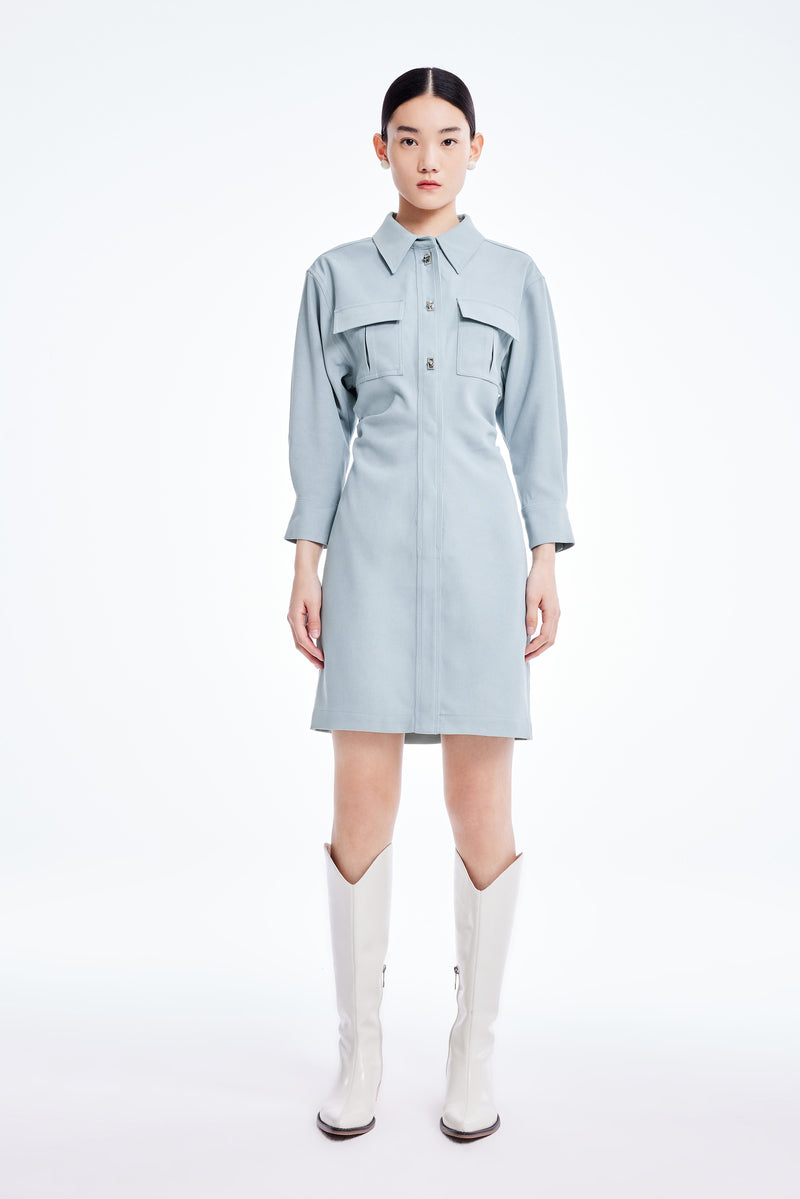 Lily - Robe - Gris Clair Bleu