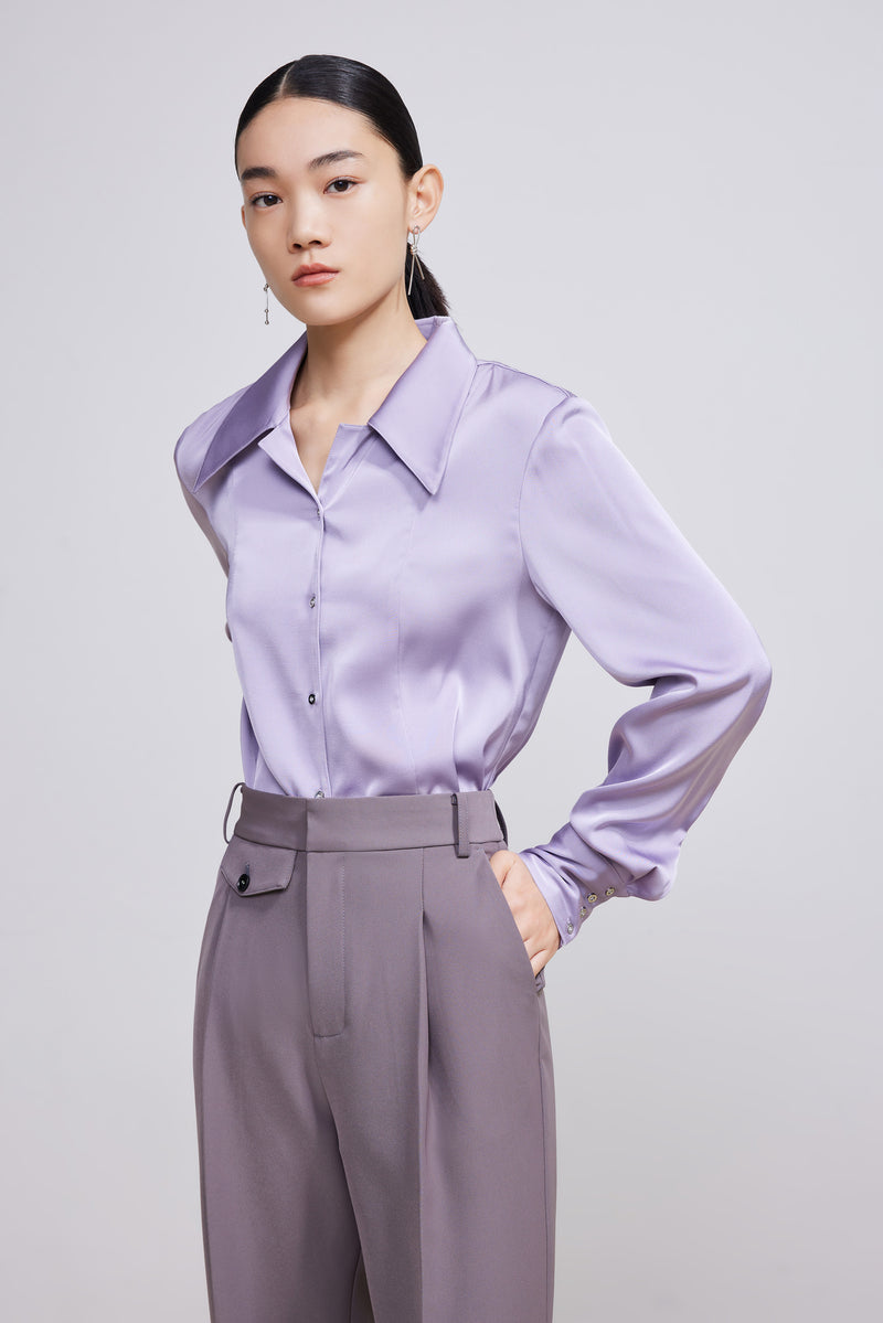 Lily - Chemise - Gris Clair Violet