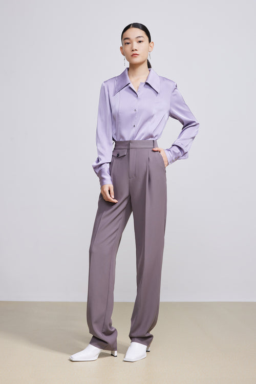 Lily - Chemise - Gris Clair Violet