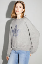Le Sweatshirt Eddie Broderie Leo Black