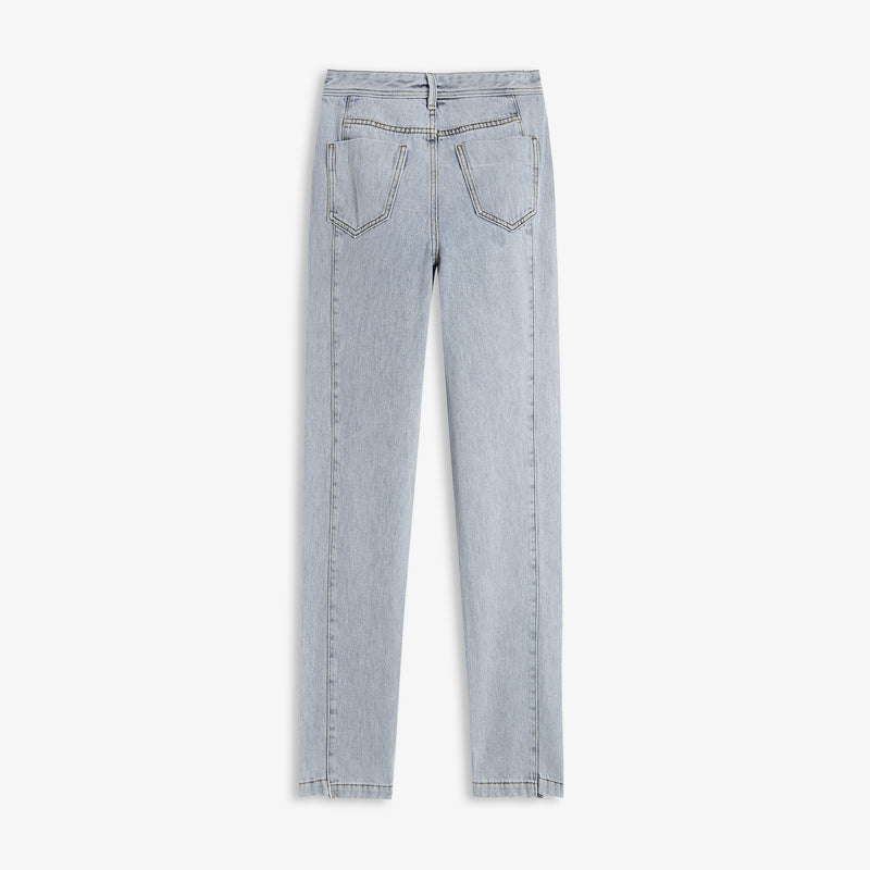Lily - Pantalon - Gris Clair Bleu