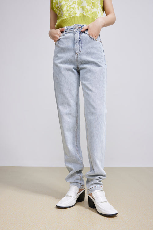 Lily - Pantalon - Gris Clair Bleu