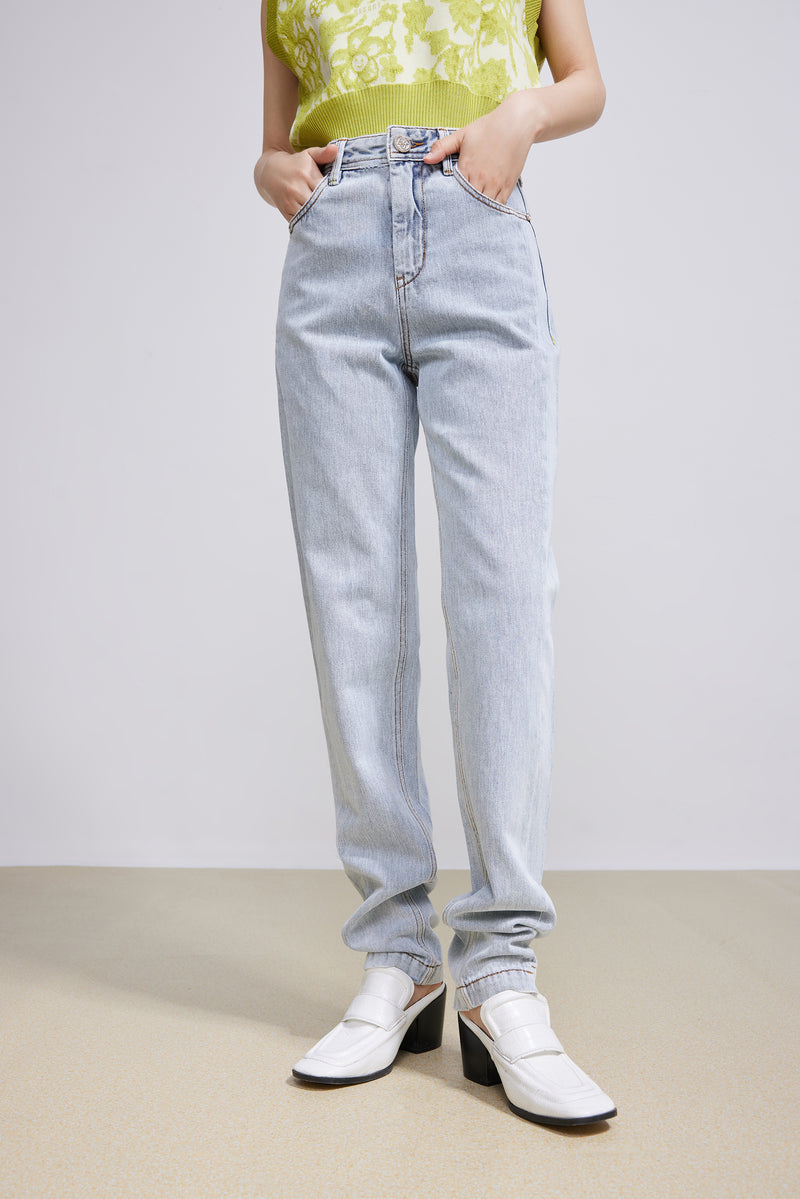 Lily - Pantalon - Gris Clair Bleu