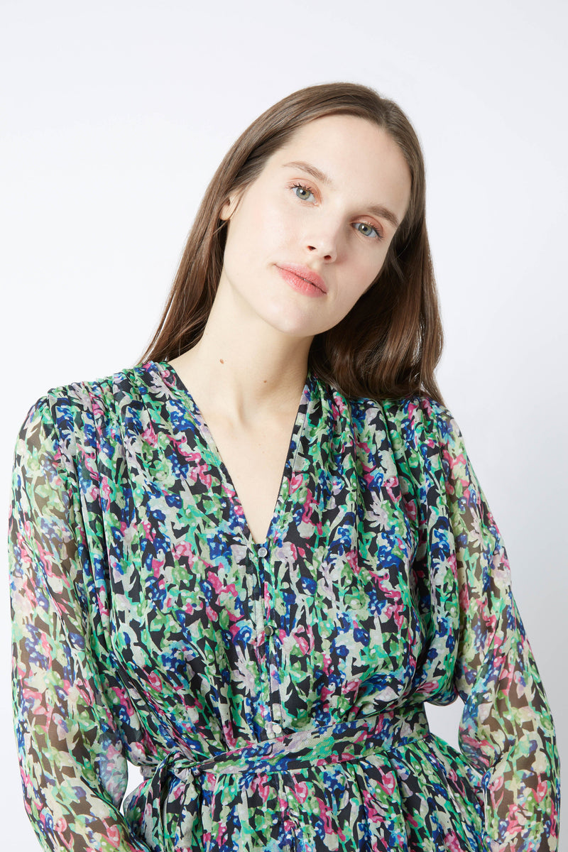 Edward Monaco dress - GREEN print