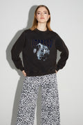 Sweatshirt Eddie Black Tiger Fabriqué Au Portugal