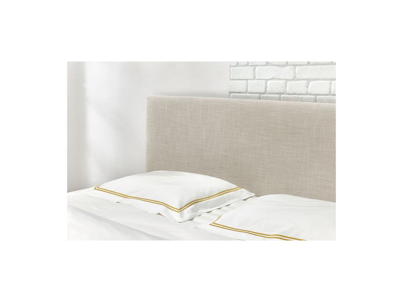 Lit Avec Lattes Massives Pieds En Bois Naturel - Noa - Beige