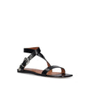 Sandales - Paris Texas Lauren Croco Flat - Black