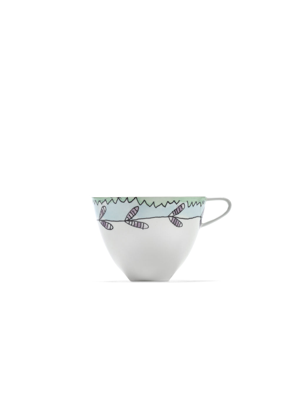 Midnight Flowers - Lot De 2 Tasses À Cappuccino - Porcelaine Bone China - Blossom Milk