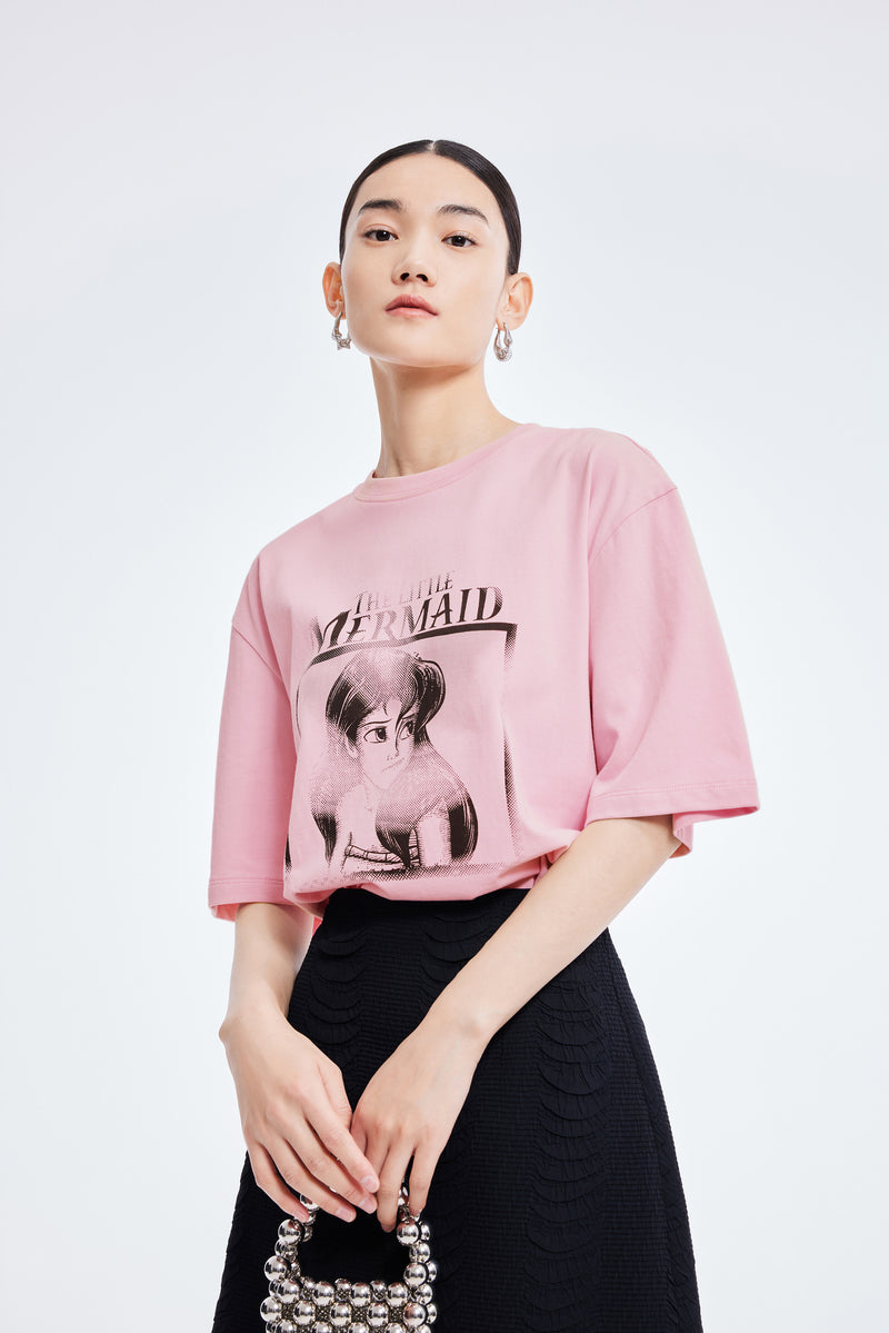 T-Shirt Lily - Rose Foncé