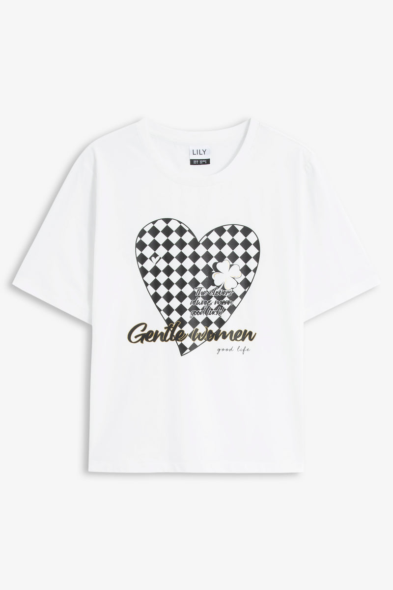 T-Shirt Lily - Blanc