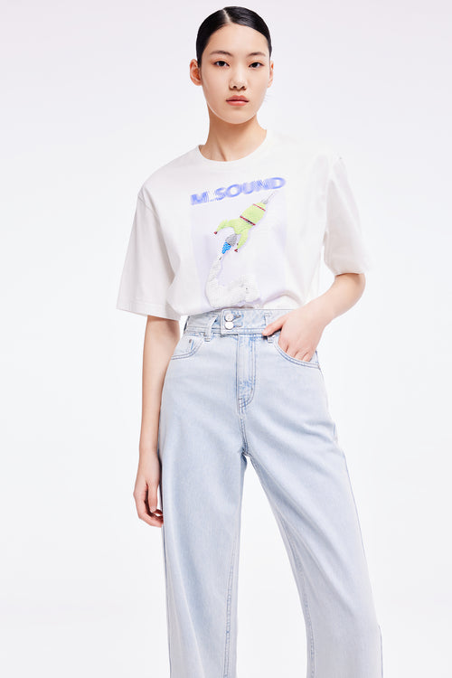 T-Shirt Lily - Blanc